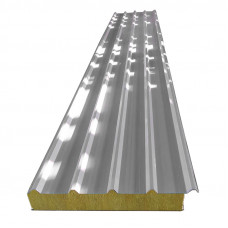 Кровельная сэндвич-панель 250 мм, с наполнителем из минваты, ширина 1000 мм, металл 0.5 мм, 7 метров